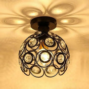 Vera Chandelier, 1*E27, Black, Metal and Crystal