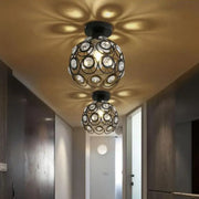 Vera Chandelier, 1*E27, Black, Metal and Crystal