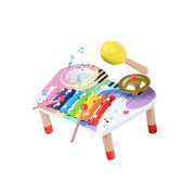 Kidus Percussion Activity Table with Musical Instruments and Xylophone