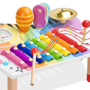 Kidus Percussion Activity Table with Musical Instruments and Xylophone