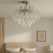 EGO Crystal Chandelier 5x E27, Diameter 47cm, Glossy Chrome