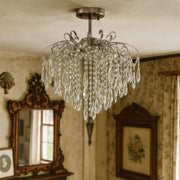 EGO Crystal Chandelier 5x E27, Diameter 47cm, Glossy Chrome