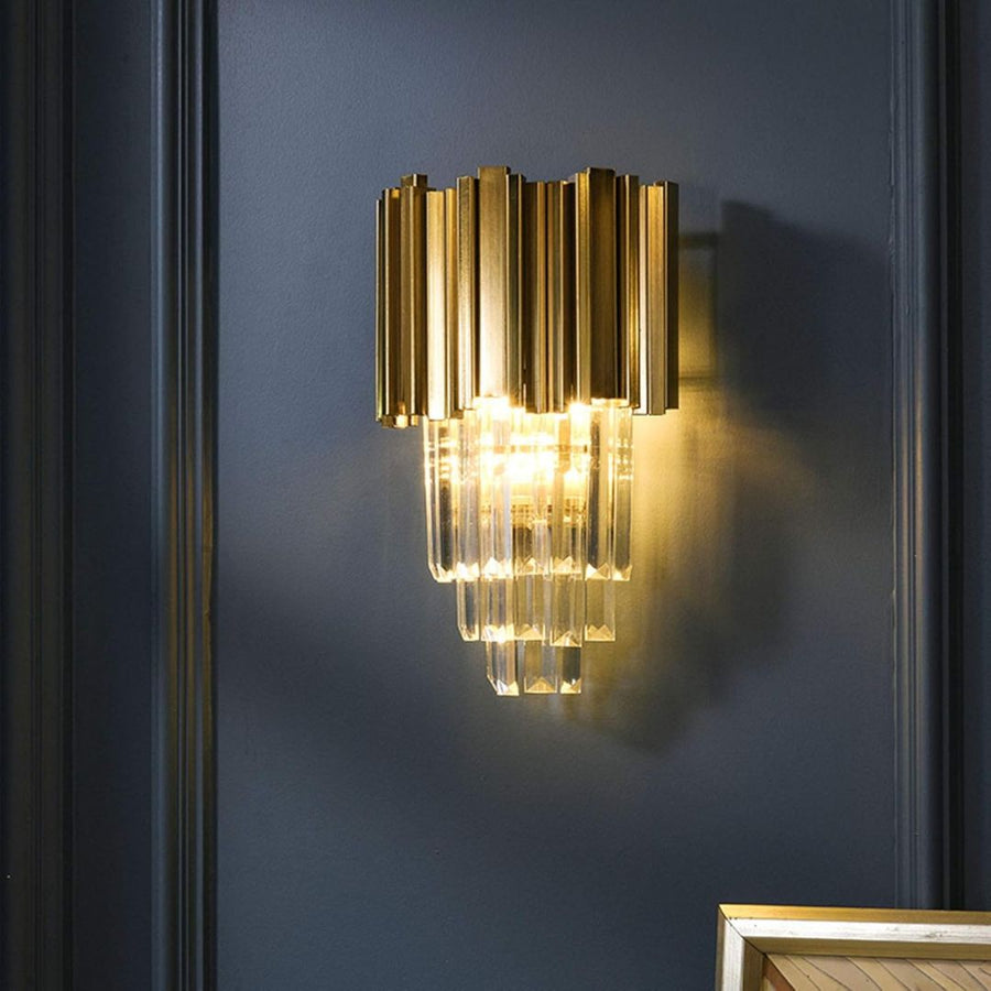 BLOIS Piccolo Crystal Chandelier Light, 2xE14, Gold