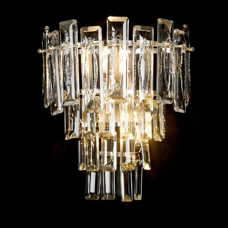 Crystal BELMONTE wall lamp, 3x E14, Transparent