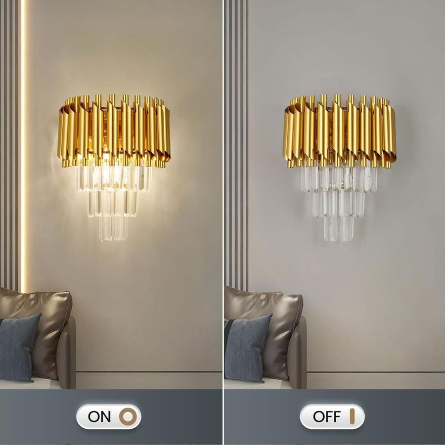 VERSAILLES Piccolo Crystal Chandelier Light, 2xE14, Gold