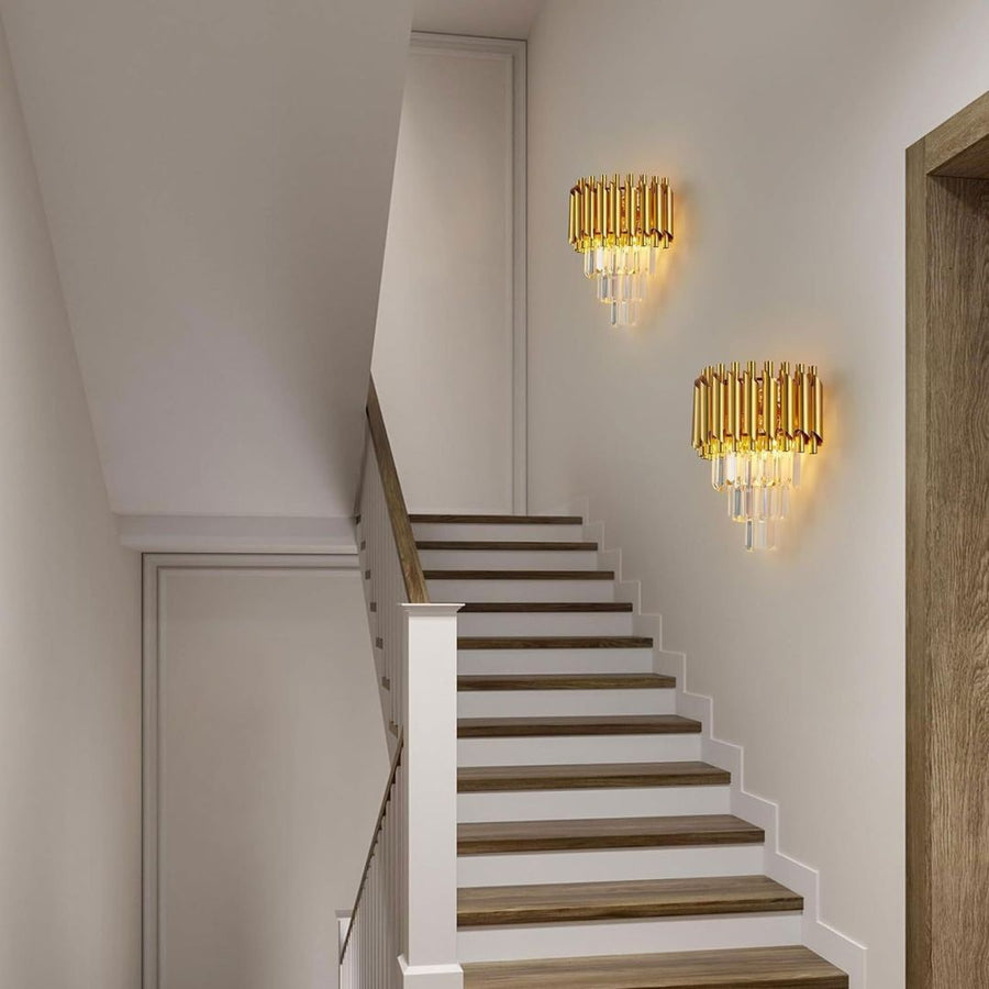 VERSAILLES Piccolo Crystal Chandelier Light, 2xE14, Gold