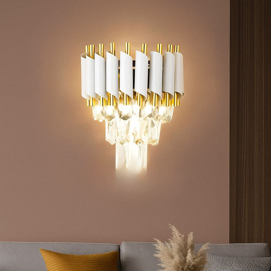 Crystal Chandelier Light VERSAILLES Piccolo, 2xE14, White Default Interior Wall Light Title Alessandro Design