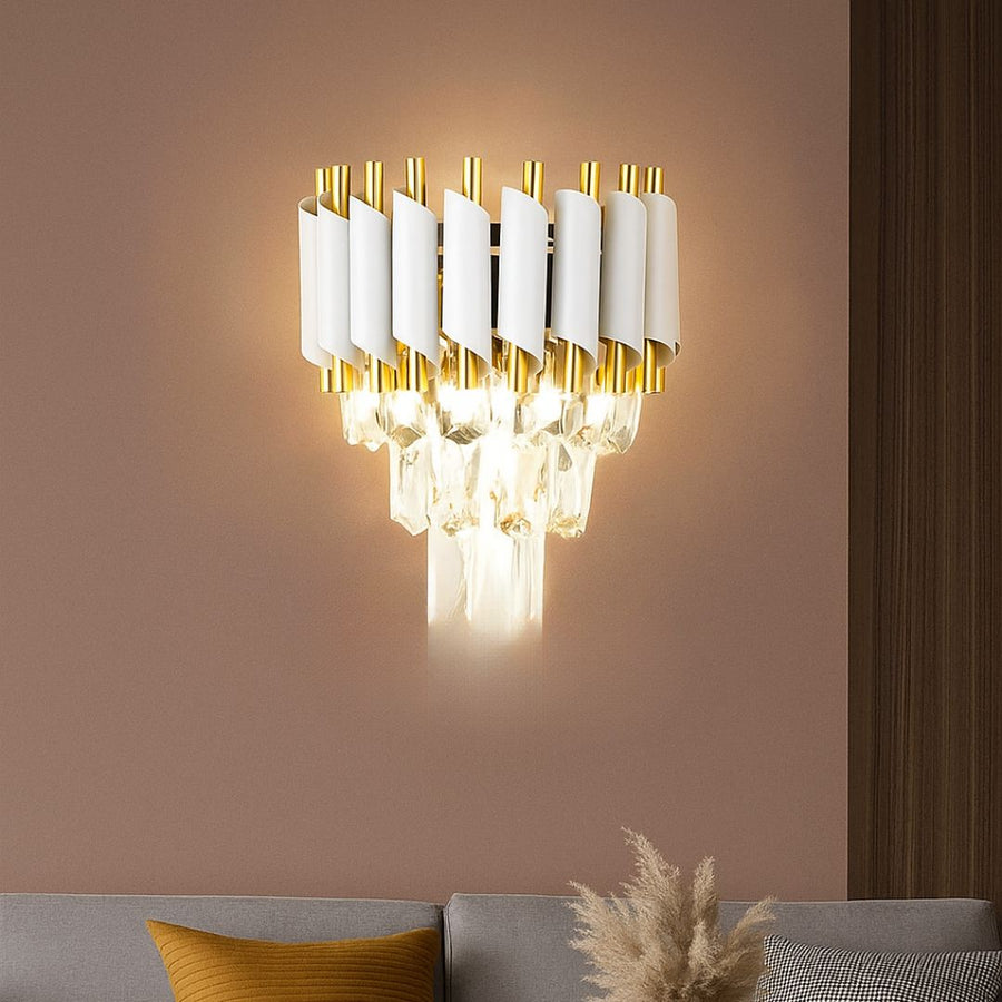 VERSAILLES Piccolo Crystal Chandelier Light, 2xE14, White