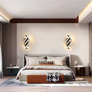 LED Wall Lamp Ray 20W Wavy Cold/Warm/Neutral Light Metal and Black SIlicone