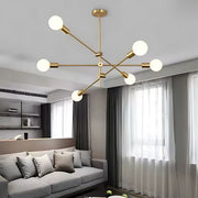 Dariya Chandelier 6x E27, Metal, Gold