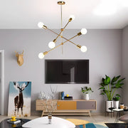 Dariya Chandelier 6x E27, Metal, Gold