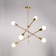 Dariya Chandelier 6x E27, Metal, Gold