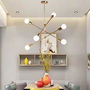 Dariya Chandelier 6x E27, Metal, Gold