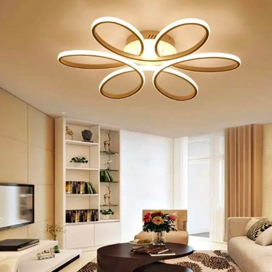 LED chandelier with remote control ELIZA, 65W, Cold/Warm/Neutral light, Dimmable, White