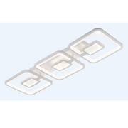 LED chandelier with remote control FELIX 75W, 3 Squares, Cold/Warm/Neutral light, Dimmable, White