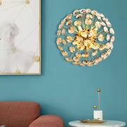 MINUE Crystal Chandelier, 4x G9, Diameter 35cm, Shiny Gold