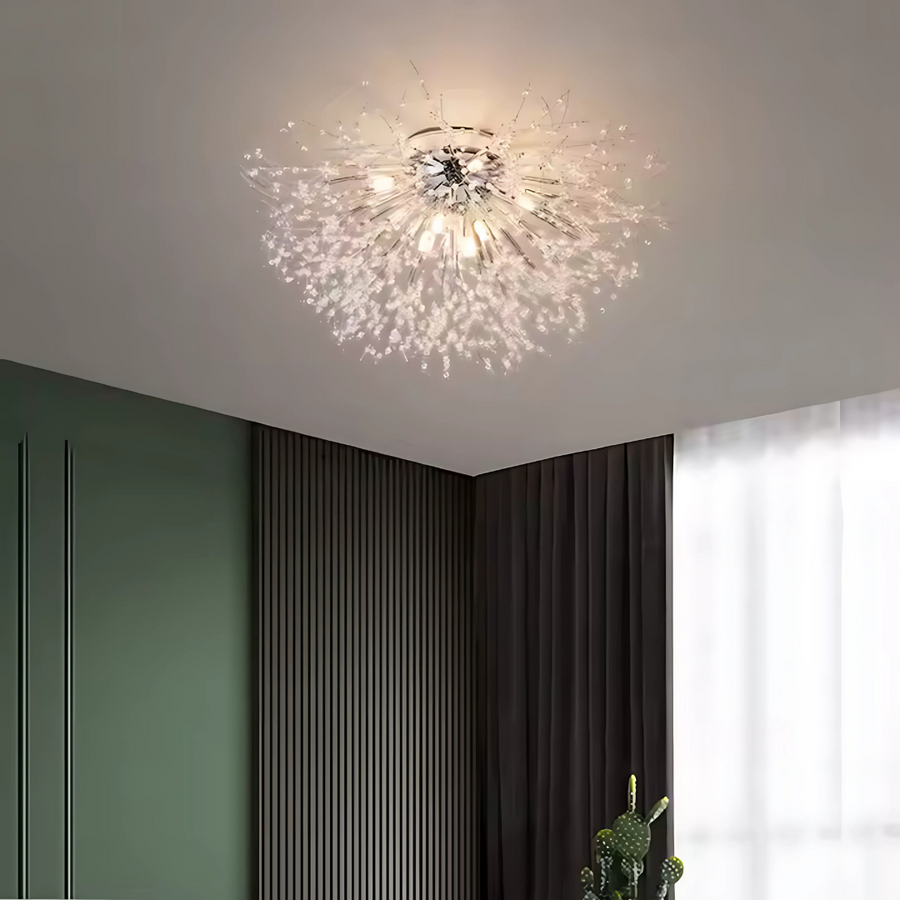 Crystal Chandelier RONDO Vivace, 8x G9, Diameter 60cm, Shiny Silver
