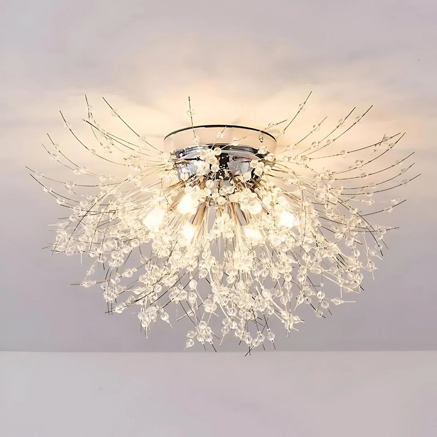 Crystal Chandelier RONDO Vivace, 8x G9, Diameter 60cm, Shiny Silver