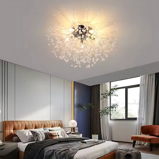 Crystal Chandelier RONDO Vivace, 6x G9, 49cm, Chrome