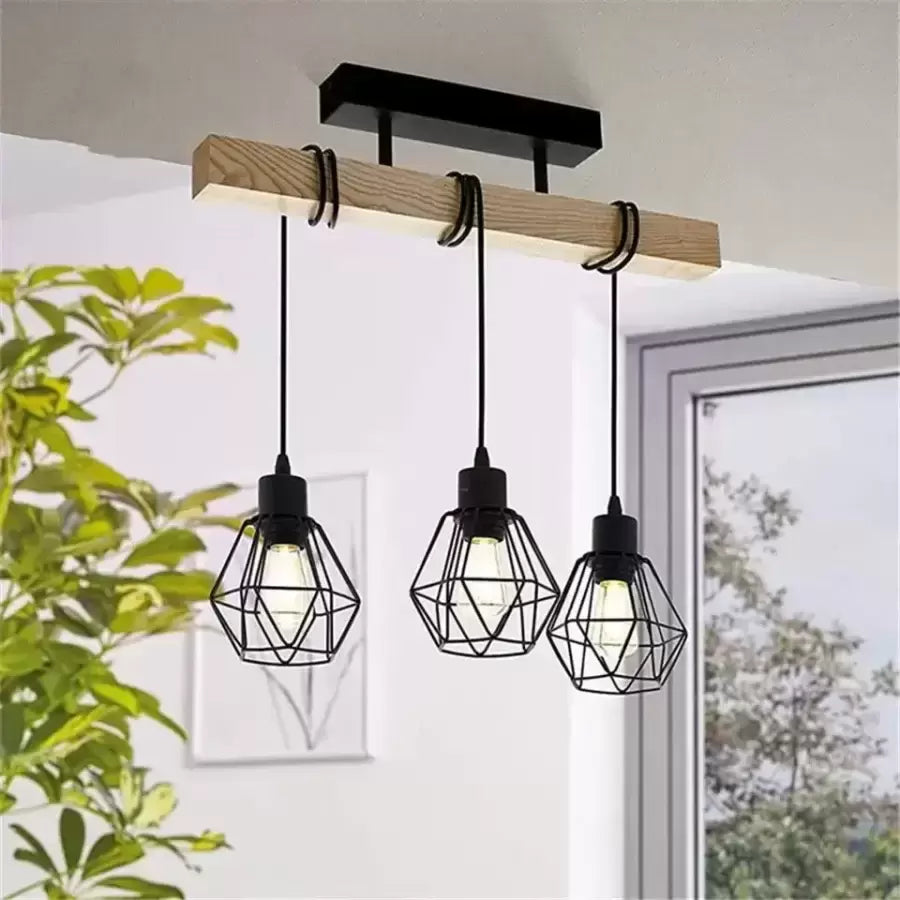 Marcellus Chandelier, 3x E27, Black Brown