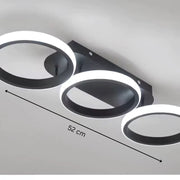 LED LED LED ELIO TSCANO, 24W, 3 circles, cold/hot/neutral light, black black