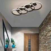 LED LED LUST ELIO, 24W, 4 circles, cold/hot/neutral light, black black