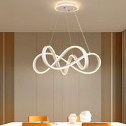 INFINITY Halo LED Pendant Chandelier with Remote Control, 138W, Adjustable Height, Cold/Warm/Neutral Light, Dimmable, White