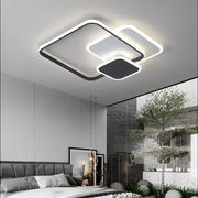 LED chandelier with anemona remote control, 75W, 3 squares, cold/hot/neutral light, unstable, black