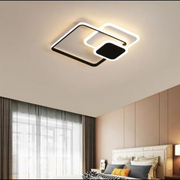 LED chandelier with anemona remote control, 75W, 3 squares, cold/hot/neutral light, unstable, black