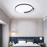 LED chandelier with Letizia remote control, 33W, 1 circle, cold/hot/neutral light, unstable, black