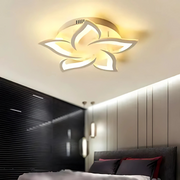 LED chandelier with Lotus remote control, 55W, 5 petals, cold/hot/neutral light, unstable, white