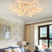 LED chandelier with Lotus remote control, 110W, 9 petals, cold/hot/neutral light, unstable, white