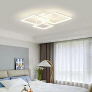LED chandelier with remote control, zoe, 3 squares, 64W, cold/hot/neutral light, unstable, white