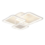 LED chandelier with remote control, zoe, 3 squares, 64W, cold/hot/neutral light, unstable, white