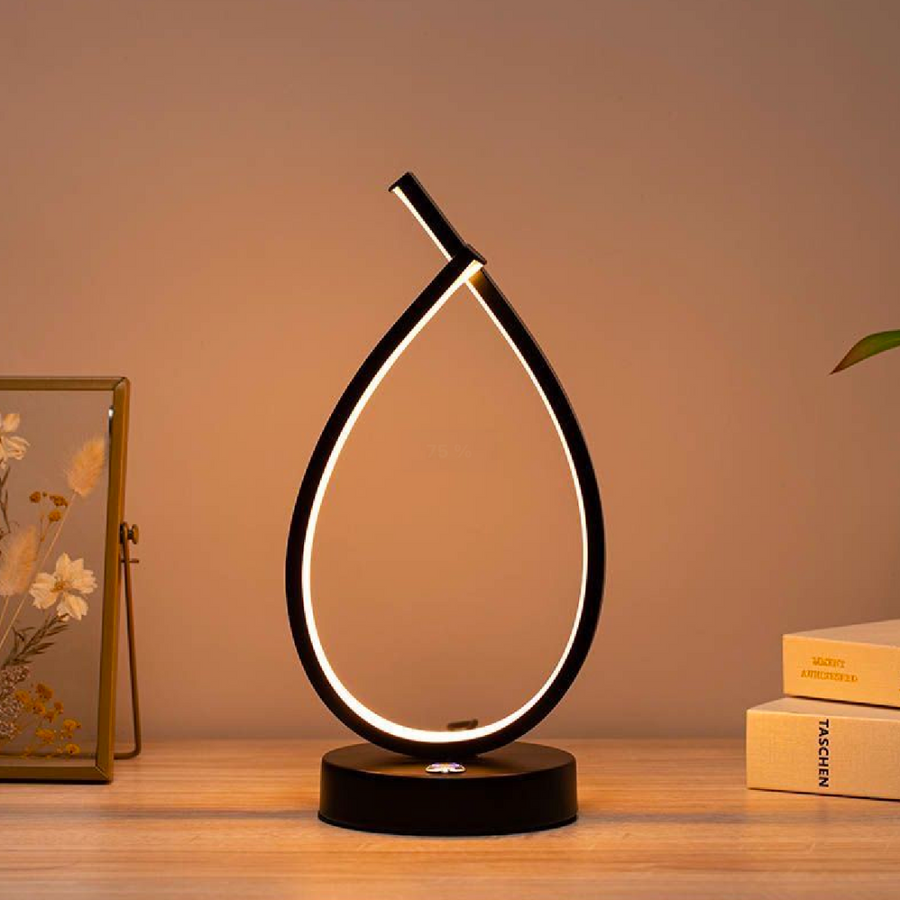 LED Genesis lamp, 10W, cold/hot/neutral light, metal and acrylic, black