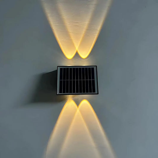 Solaris Exterior LED wall lamp, 4 light sources, Warm Light, Black