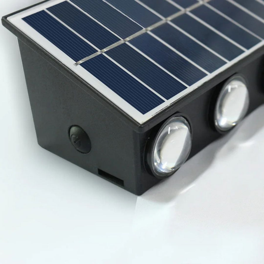 Solaris Exterior LED wall lamp, 4 light sources, Warm Light, Black