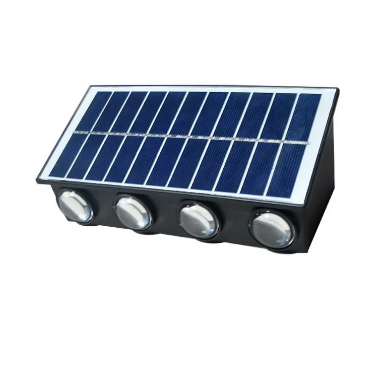 Solaris Exterior LED wall lamp, 8 light sources, Warm Light, Black
