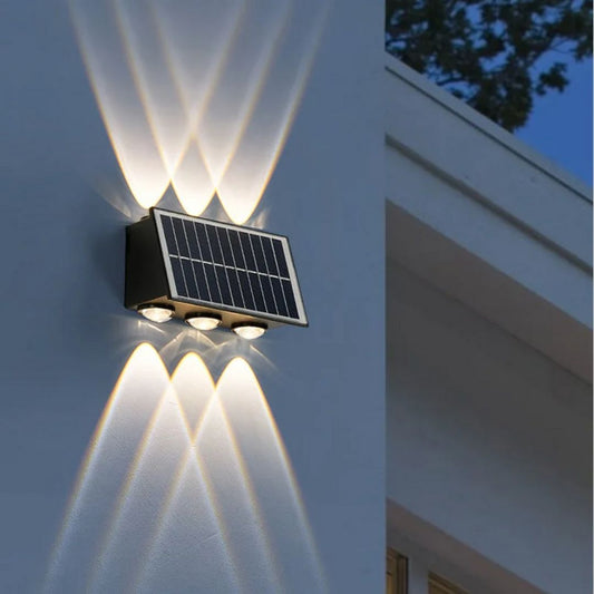 Solaris Exterior LED wall lamp, 6 Light Sources, Warm Light, Black
