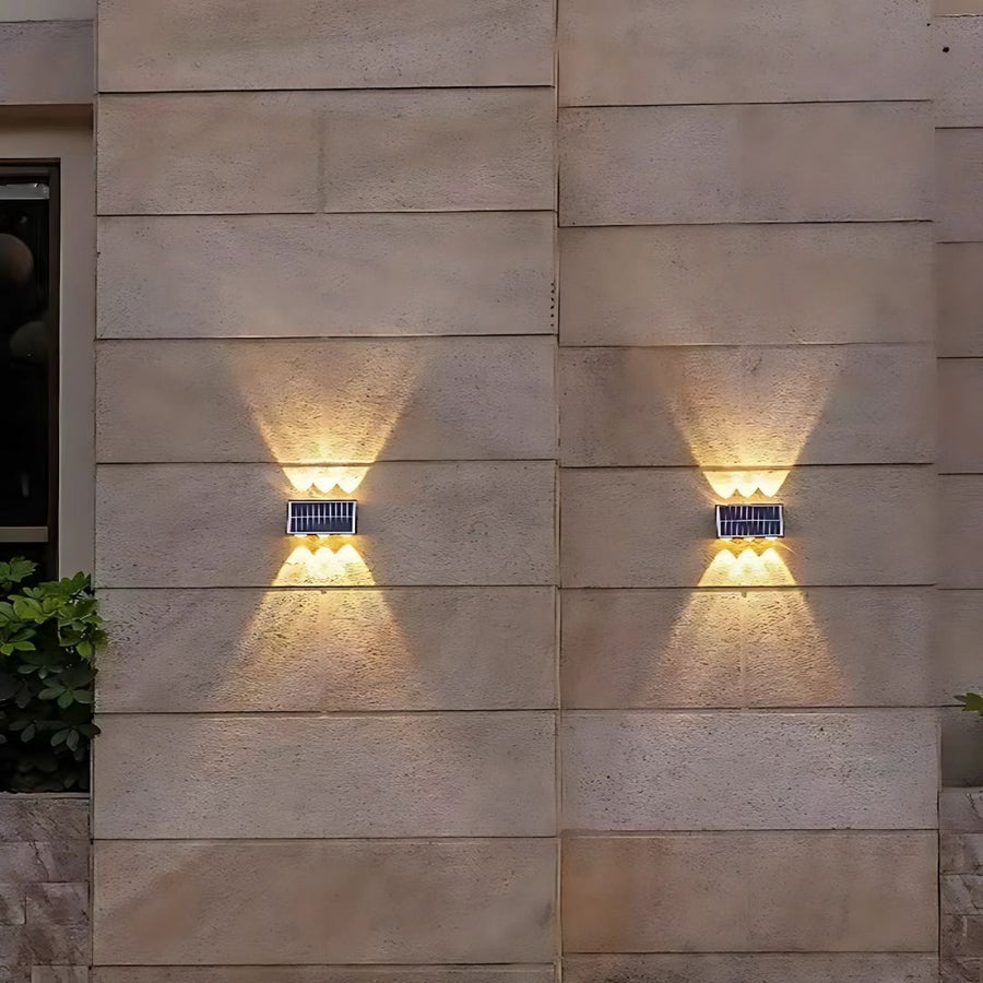 Solaris Exterior LED wall lamp, 6 Light Sources, Warm Light, Black