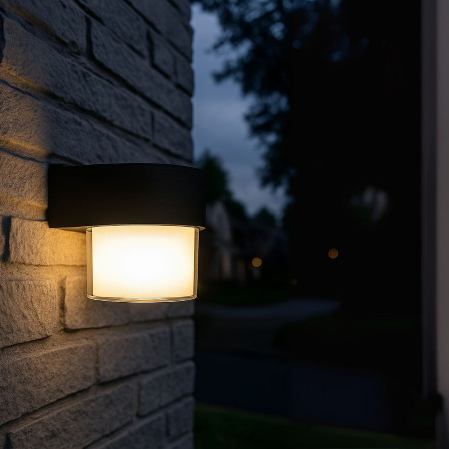 MIRA Outdoor LED Wall Light, 1 Light Source, Warm Light, Black