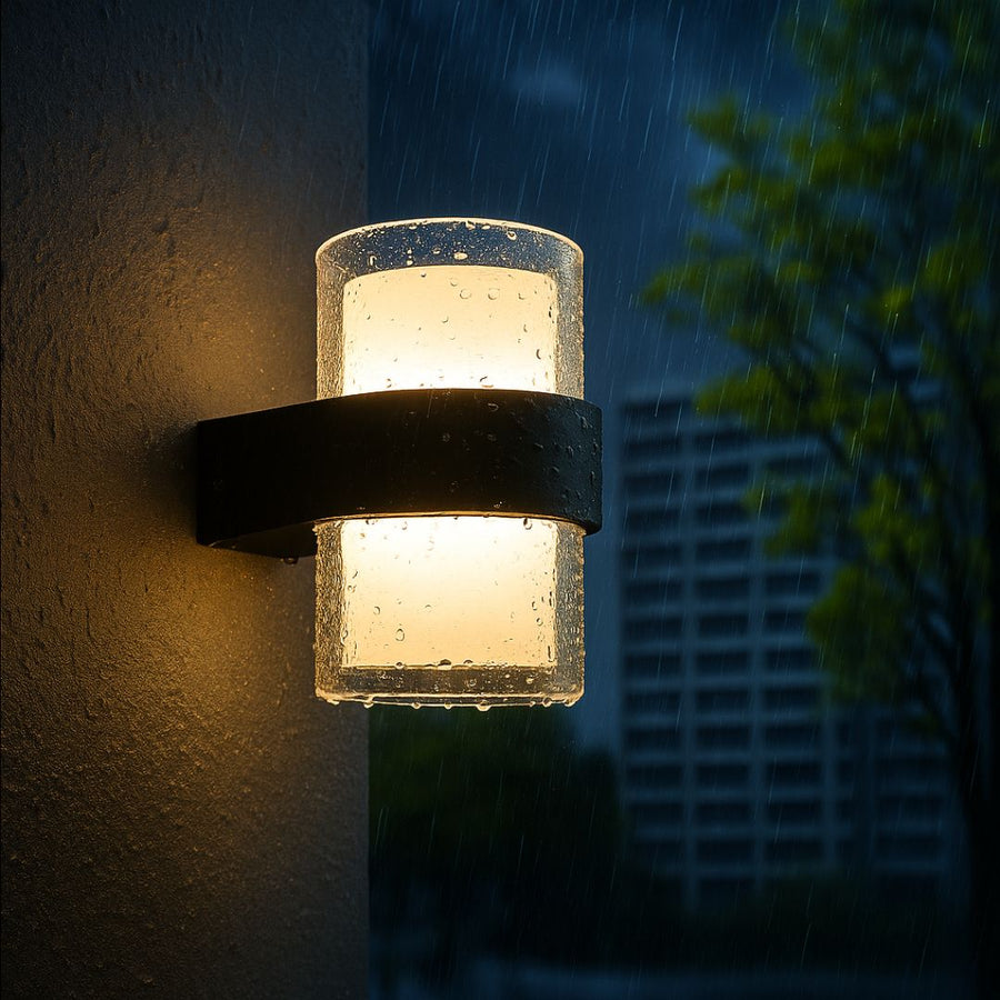 Outdoor MIRA LED wall lamp, 2 light sources, Warm light, Black