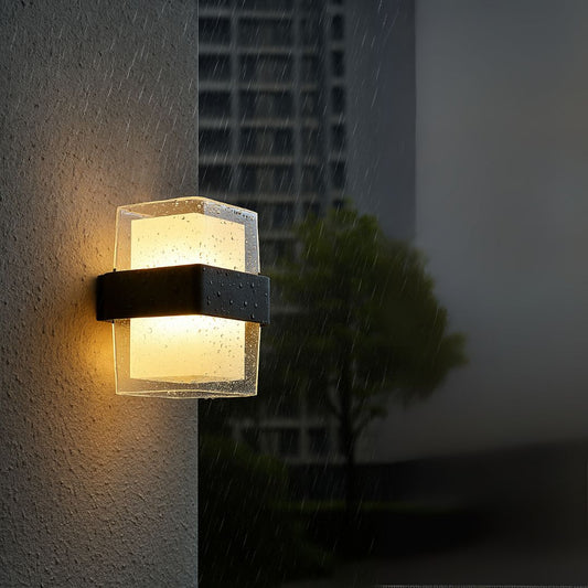 AMIRA Outdoor LED wall lamp, 2 Light Sources, Warm Light, Black