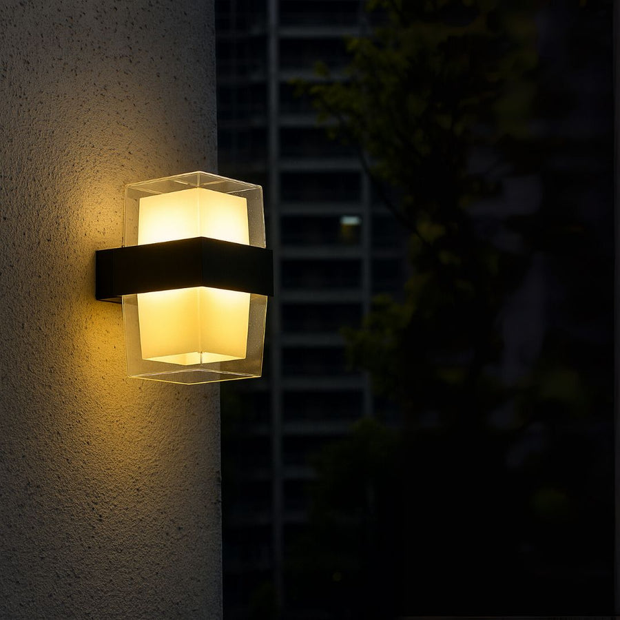 AMIRA Outdoor LED wall lamp, 2 Light Sources, Warm Light, Black