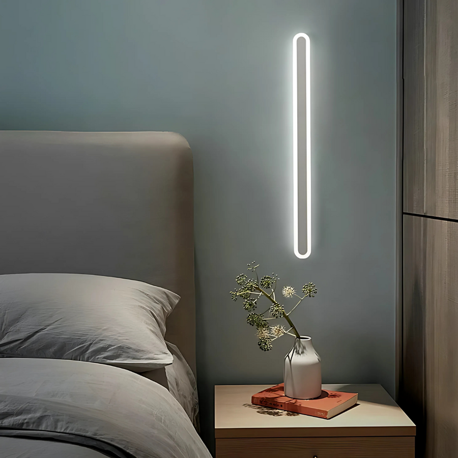 SUHA Outdoor LED wall light, Length 60cm, 8W, IP65, Metal, Linear, White