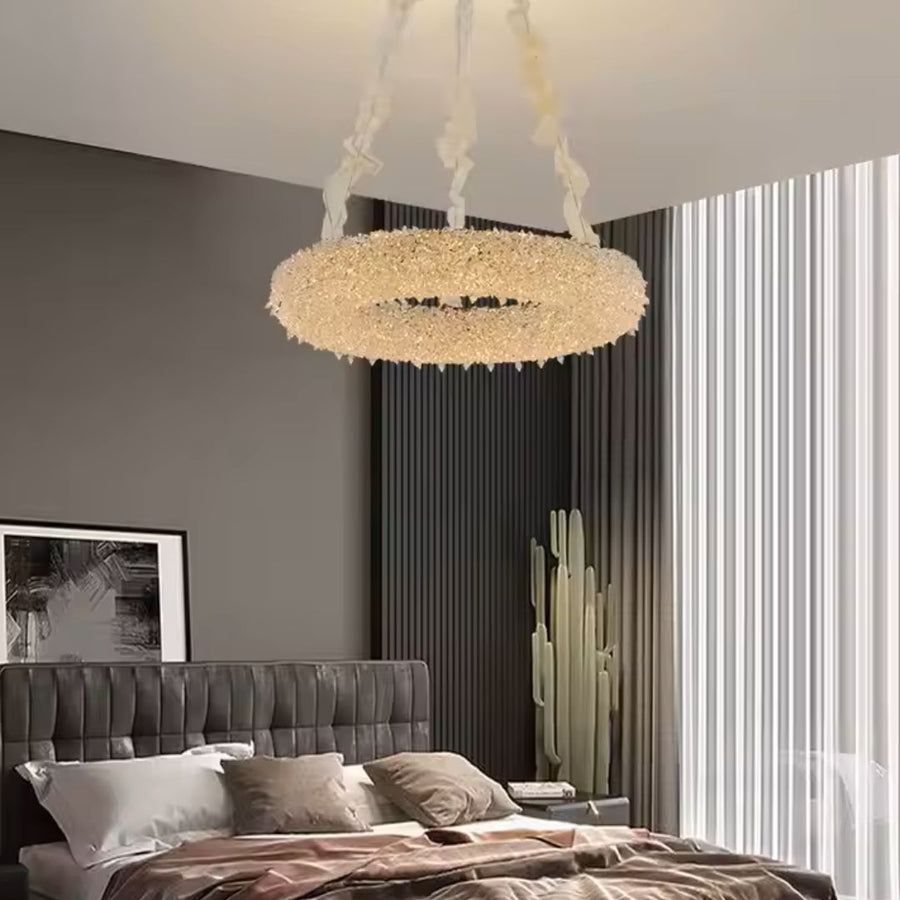 Crystal Chandelier PRAGA Magno, 33W, Warm/Cold/Neutral Light, Diameter 66cm, Gold, Adjustable Height