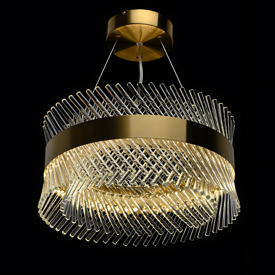 Crystal Chandelier ALHAMBRA Nobile, LED, 53W, Diameter 40cm, Warm/Cold/Neutral Light, Dimmable, Adjustable Height, Gold