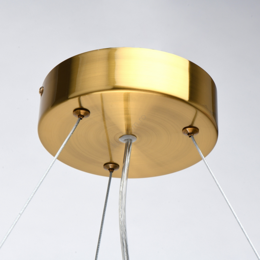 Crystal Chandelier ALHAMBRA Nobile, LED, 53W, Diameter 40cm, Warm/Cold/Neutral Light, Dimmable, Adjustable Height, Gold