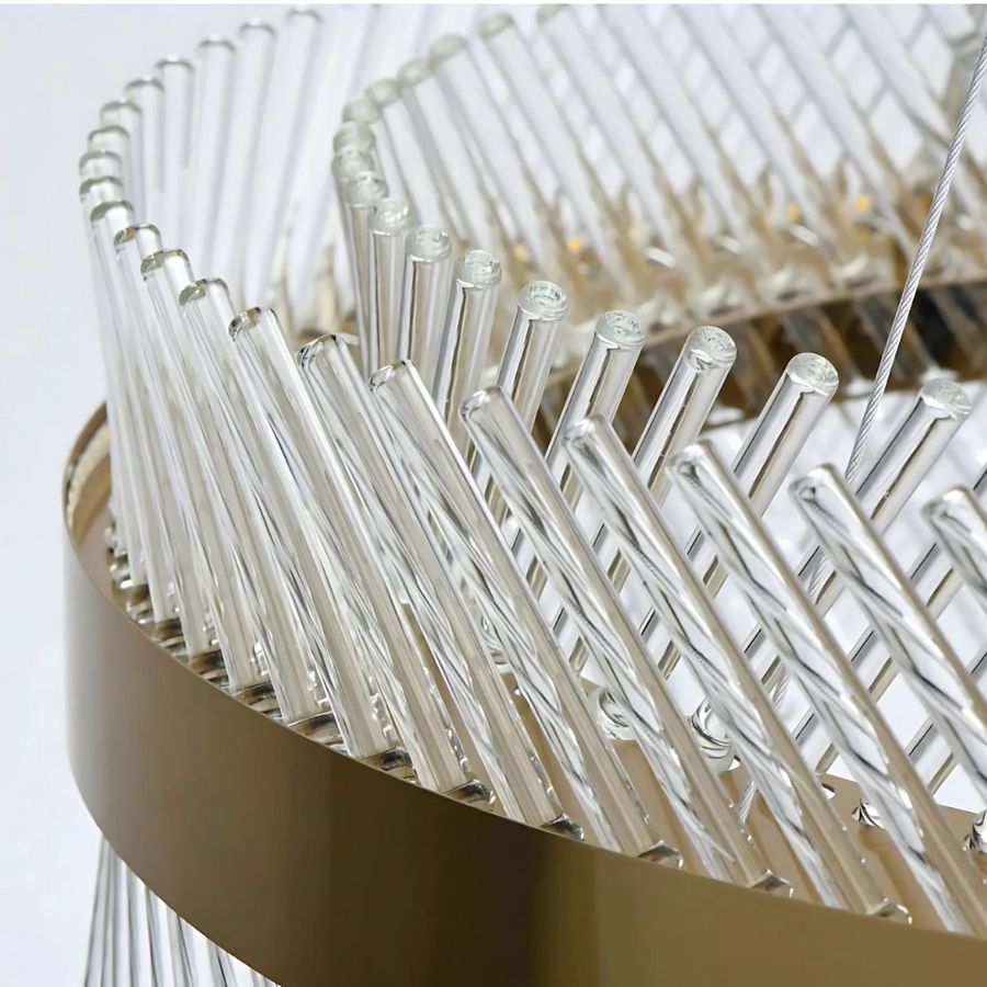 Crystal Chandelier ALHAMBRA Supremo, LED, 103W, Diameter 80cm, Warm/Cold/Neutral Light, Dimmable, Adjustable Height, Gold