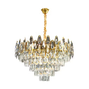Crystal Chandelier ALHAMBRA Eleganza 8x E14, Diameter 49cm, Shiny Gold, Adjustable Height